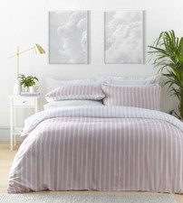Pink stripe duvet set new