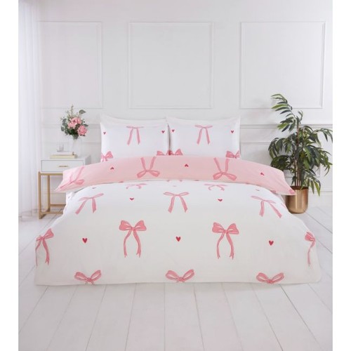 Pink bows duvet - bows, cover