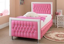 Pink Leather Bed For Girls