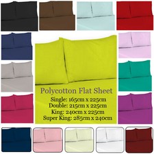 Polycotton Flat Sheet Bed