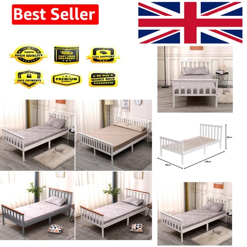 Single pine bed frame - single,